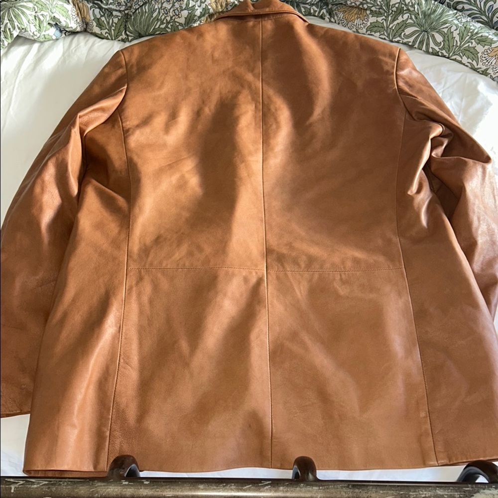 Giorgio Brutini Men's Brown Leather Blazer Jacket - Picture 13 of 16